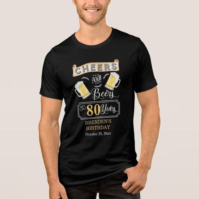 Camiseta Triblenda Saludos y cervezas en fiesta de cumpleaños a los 8 (Anverso)