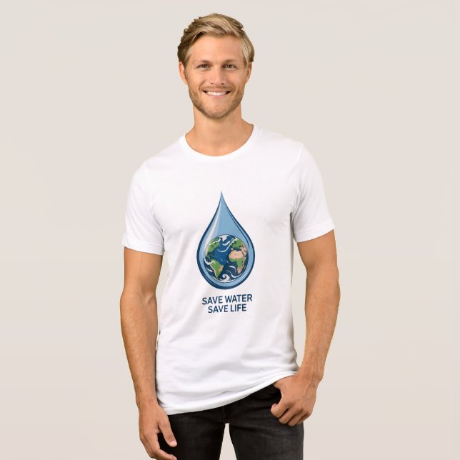 Camiseta Triblenda Salva Agua Salva Vida (Anverso Completo)