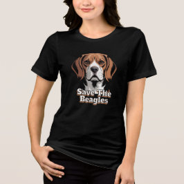 Camiseta Triblenda Salva los Beagles | Amantes de los Perros