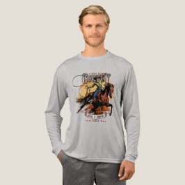 Camiseta Triblenda Salva un Caballo; Monta un Vaquero | Hombres Manga