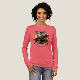 Camiseta Triblenda Salva un Caballo; Monta un Vaquero | Mujer Manga L