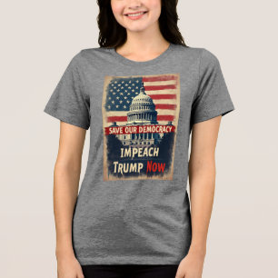 Camiseta Triblenda Salvar la democracia impregna a Trump