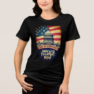 Camiseta Triblenda Salvar la democracia impregna a Trump