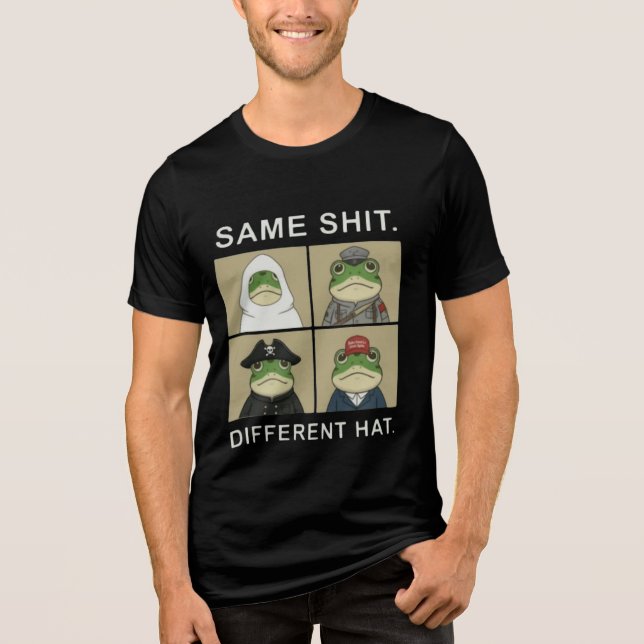 Camiseta Triblenda Same Stuff Different Hat Funny Political Frog (Anverso)