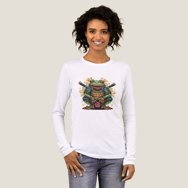 Camiseta Triblenda Samurai frog warrior Tri-blend Long Sleeve Shirt (Anverso Completo)