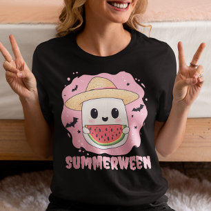Camiseta Triblenda Sandía Fantasma Linda Verano Summerween