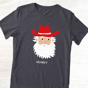 Camiseta Triblenda Santa Claus vaquero con texto personalizado de Nav