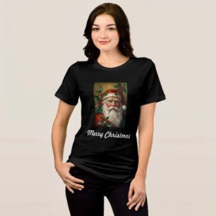 Camiseta Triblenda Santa Con Muérdago