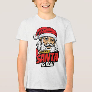 Camiseta Triblenda Santa es Real – Pregúntale a tu Mamá Arte Pop Sant
