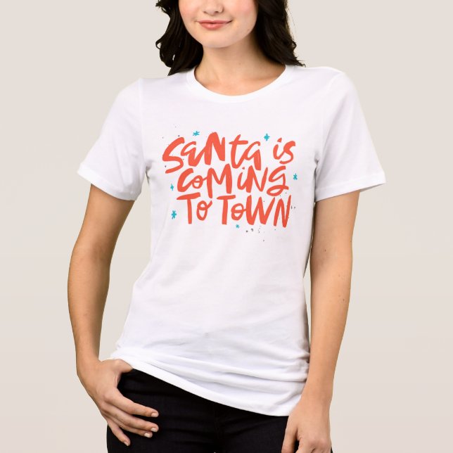 Camiseta Triblenda Santa está llegando al diseño de las vacaciones en (Anverso)