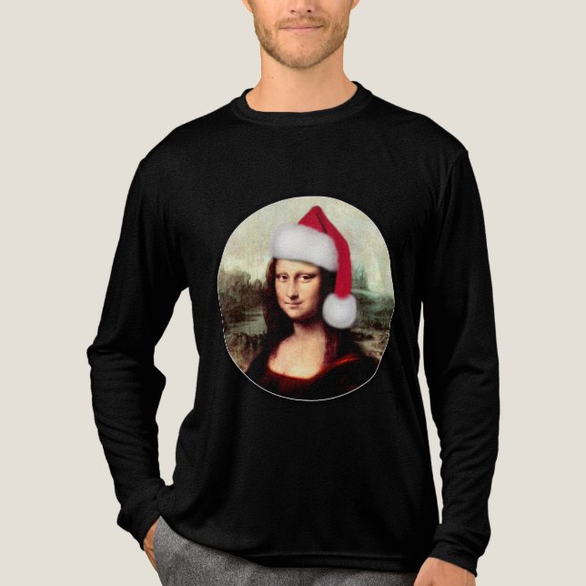 Camiseta Triblenda Santa Hat, Navidades de Mona Lisa (Anverso)