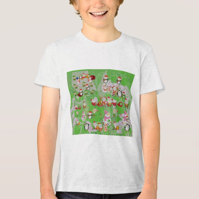 Camiseta Triblenda Santa Magical Green New Year (Anverso)
