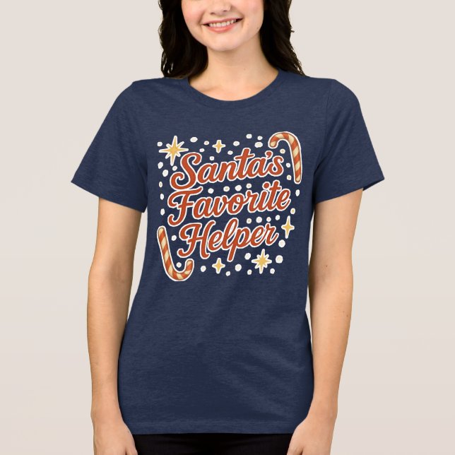 Camiseta Triblenda  Santa’s Favorite Helper (Anverso)