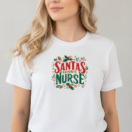 Camiseta Triblenda Santa’s Favorite Nurse • Christmas Nurse T-Shirt