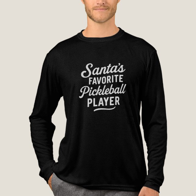 Camiseta Triblenda Santa's FAVORITE Pickleball PLAYER (Anverso)