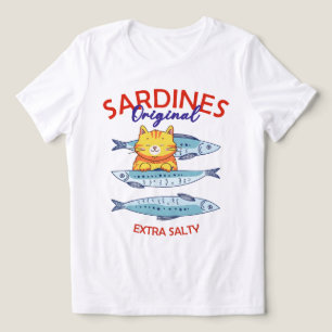 Camiseta Triblenda Sardinas Originales Divertidas Extra Saladas Naran