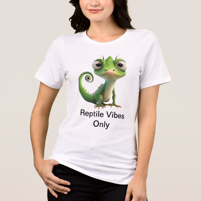 Camiseta Triblenda Sassy Pocket Lizard - Sólo Vibes Reptiles (Anverso)