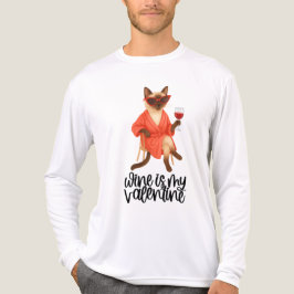 Camiseta Triblenda Sassy Siamese Cat is drinking wine for Cat lovers