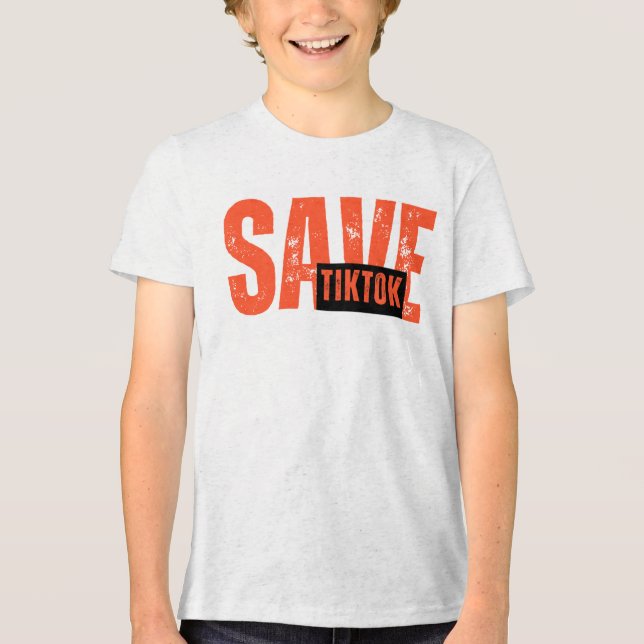 CAMISETA TRIBLENDA SAVE-TIKTOK TEE (Anverso)