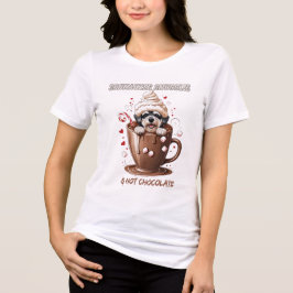 Camiseta Triblenda Schnauzer Snuggles & Hot Chocolate