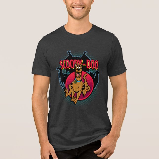 Camiseta Triblenda Scooby-Doo Corriendo De Ghosts Graphic (Anverso)