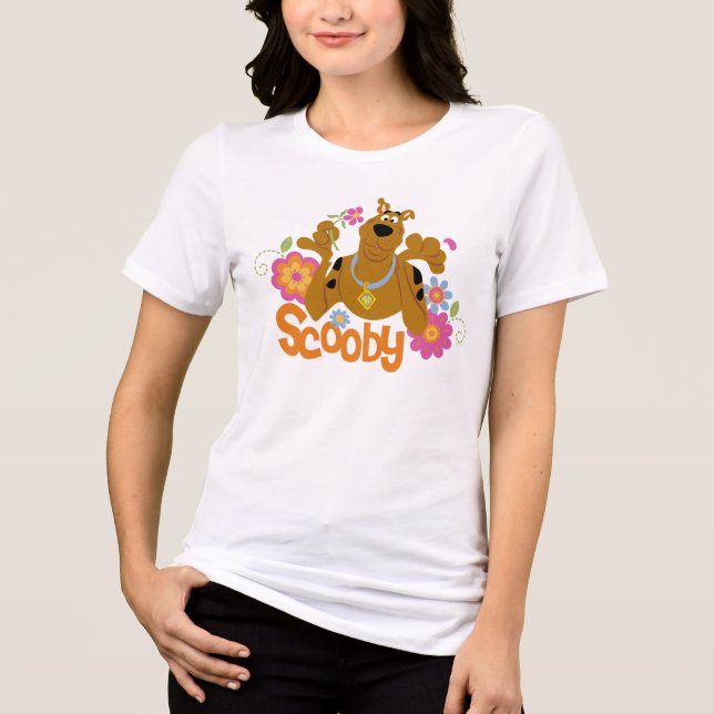 Camiseta Triblenda Scooby-Doo En Flores (Anverso)