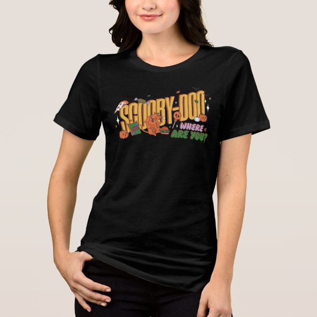 Camiseta Triblenda Scooby-Doo Halloween Snack Logo (Anverso)