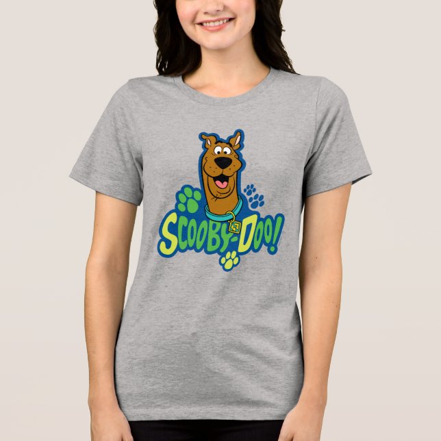 Camiseta Triblenda Scooby-Doo Paw Print Character Badge (Anverso)