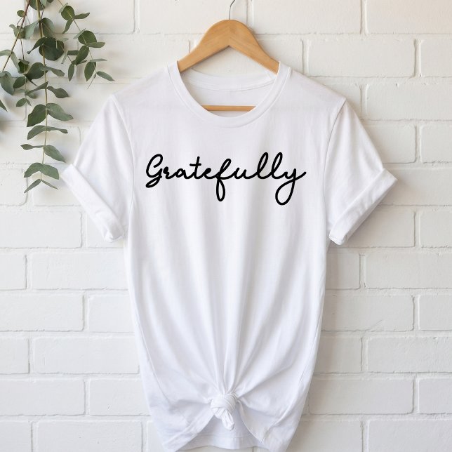 Camiseta Triblenda Script Minimalista Firma Gratefully (Subido por el creador)