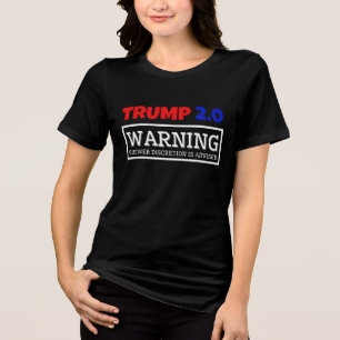 CAMISETA TRIBLENDA SE ACONSEJA LA DISCRECIÓN DEL VISOR DE TRUMP 2.0