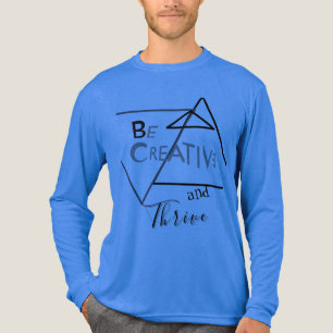 Camiseta Triblenda "Sé creativo y valiente" en tonos grises negros
