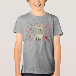 Camiseta Triblenda Sé mi San Valentín, Bulldog Francés