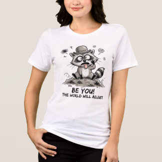 Camiseta Triblenda Sé Tú Mapache Cita Divertida Sarcástica