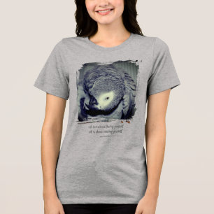 Camiseta Triblenda Sé Tú Mismo Cita Inspiradora de Loro Bonito