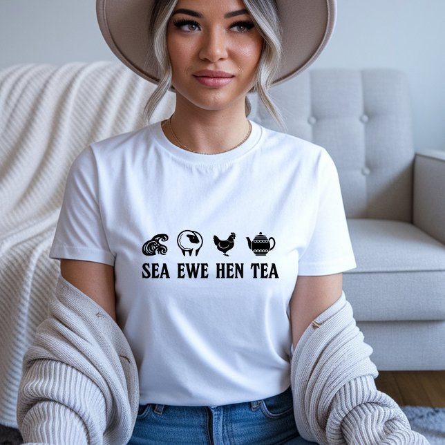 Camiseta Triblenda Sea Ewe Hen Tea Funny Joke Saying Quote Men Women (Subido por el creador)