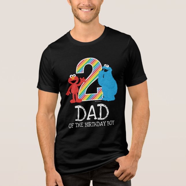 Camiseta Triblenda Segundo cumpleaños del arco iris de Plaza Sésamo | (Anverso)