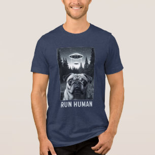 Camiseta Triblenda Selfie de OVNI humedecido cosmico