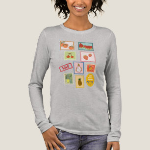 Camiseta Triblenda Sellos de frutas felices interesantes