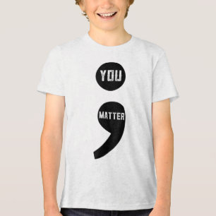 Camiseta Triblenda Semicolón Prevención del Suicidio Sensibilización