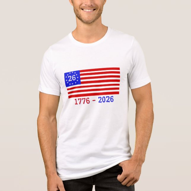 CAMISETA TRIBLENDA SEMIQUINCENTENARIO: 1776 - 2026 (Anverso)
