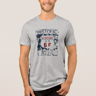 Camiseta Triblenda Señal de calle del mapa histórico de la autopista