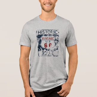 Camiseta Triblenda Señal de calle del mapa histórico de la autopista 