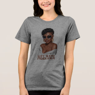 Camiseta Triblenda Sencilla melanina de moda mujer historia negra