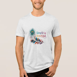 Camiseta Triblenda Sencillo es bello - Bella+Canvas triple mezcla