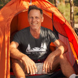 Camiseta Triblenda Senderismo, acampada, al aire libre, personalizado<br><div class="desc">Este gráfico tiene ilustraciones de paisajes montañosos con árboles verdes en blanco,  y está listo para ser personalizado con tu propio texto personalizado.</div>