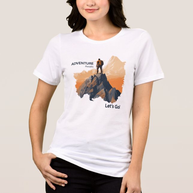 Camiseta Triblenda Senderismo de aventura, aventura a la espera, vamo (Anverso)