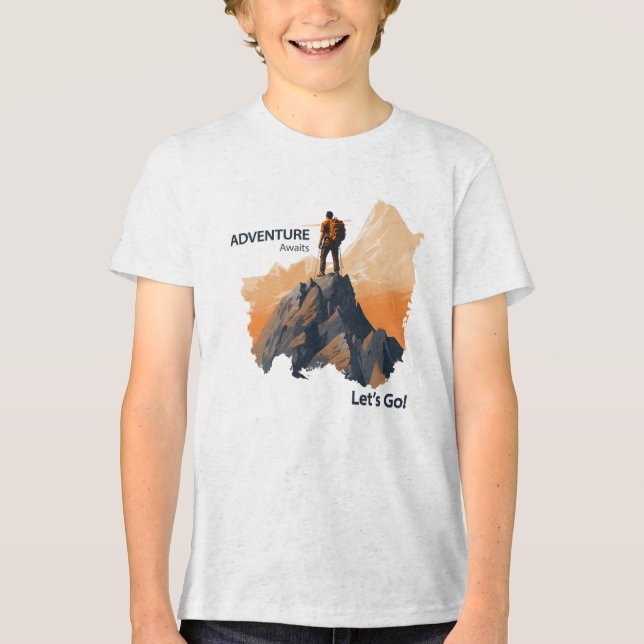 Camiseta Triblenda Senderismo de aventura, aventura a la espera, vamo (Anverso)