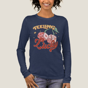Camiseta Triblenda Sensación de tipografía retro de dados afortunados