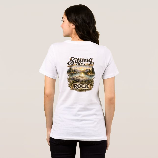 Camiseta Triblenda Sentado en mi roca (Reverso Completo)