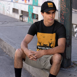 Camiseta Triblenda Sentimiento malvado: Gato negro de Halloween